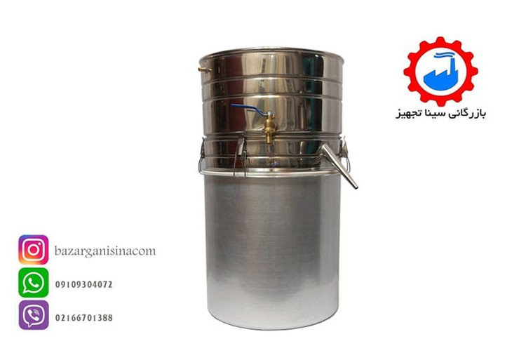 عکس اصلی دستگاه عرق گیری یا گلاب گیری 40 لیتری لوله کوتاه