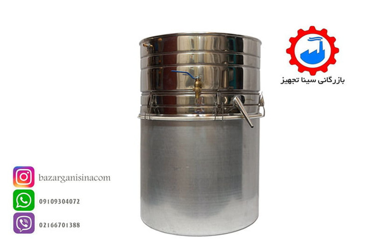 دستگاه عرق گیری یا گلاب گیری 70 لیتری لوله کوتاه عکس اصلی
