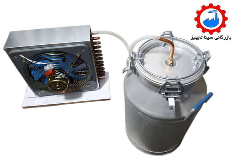 دیگ عرقگیر یا گلابگیر 70 لیتری برقی همراه با کندانسور مسی سایز دوم