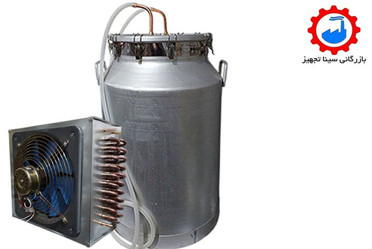 دیگ عرقگیری یا گلابگیری 150 لیتری همراه با کندانسور مسی برقی