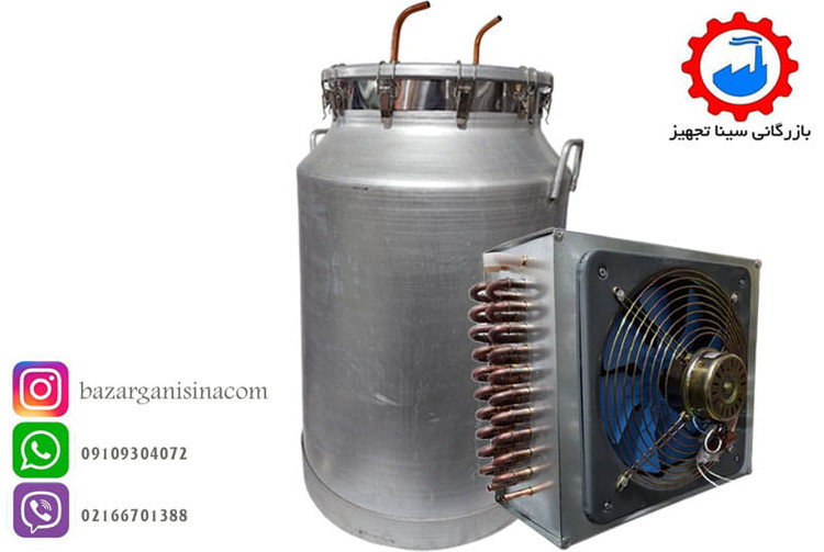 دستگاه عرق گیری یا گلاب گیری برقی 200 لیتری همراه با کندانسور مسی