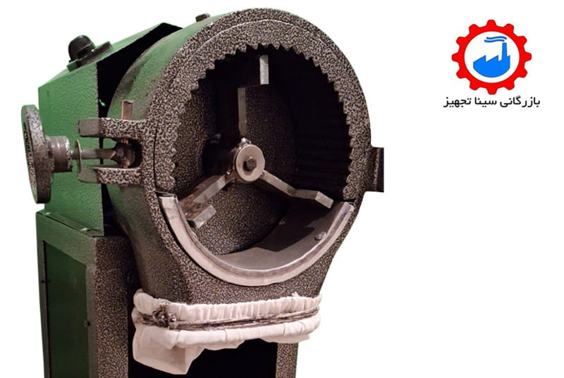 تیغه ها و مخزن مواد آسیاب ادویه صنعتی مخصوص عطاری ها و مواد غذایی برند سینا تجهیز مدل 15000