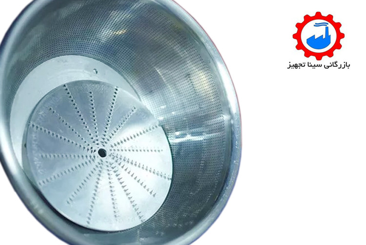 کاسه و توری دستگاه آب میوه گیری و آب هویج گیری صنعتی الوین