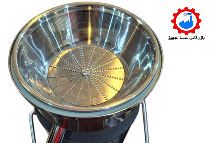 کاسه و توری تمام استیل آبمیوه گیر و آب هویج گیر الوین