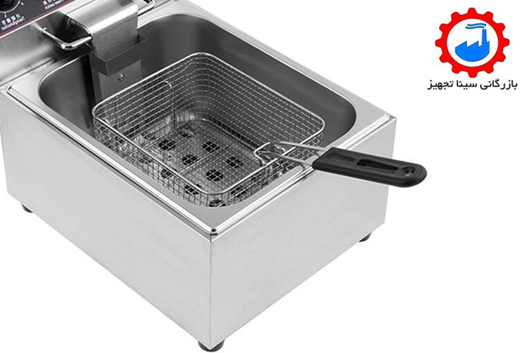 توری و لگن استیل دستگاه سرخ کن تک لگن بست مدل BEST FB-1 6 لیتری