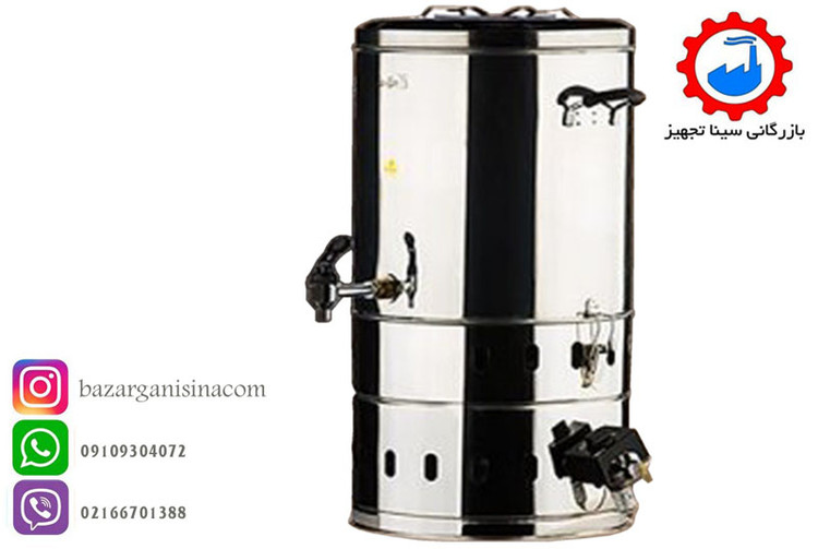 سماور گازی طرح ترموس دنیای استیل 6L