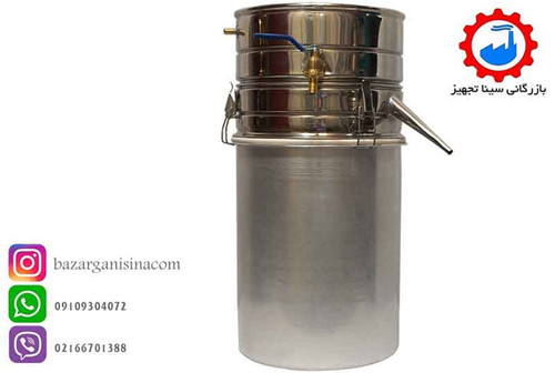 دستگاه عرق گیری یا گلاب گیری سایز 2 ( 20 لیتری اسمی ) لوله کوتاه