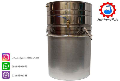 دستگاه عرق گیری یا گلاب گیری سایز 5 ( 50 لیتری اسمی ) لوله کوتاه