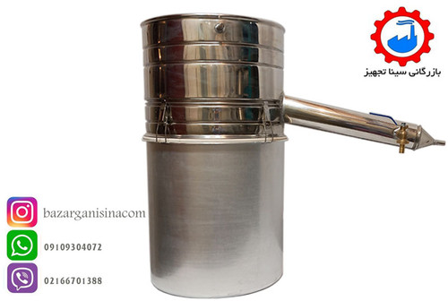 دستگاه عرق گیری یا گلاب گیری سایز 4 ( 40 لیتری اسمی ) لوله بلند