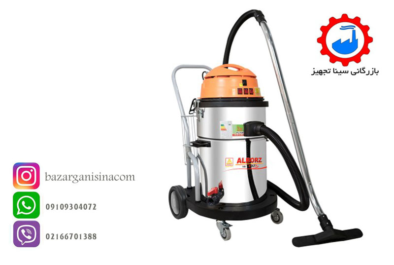 جاروبرقی صنعتی سه موتوره آب و خاک با مخزن 65 لیتری البرز مدل WD5000