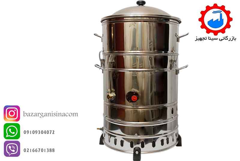 دستگاه دیگ بخار پز ذرت مکزیکی قطر 40 برند سینا تجهیز
