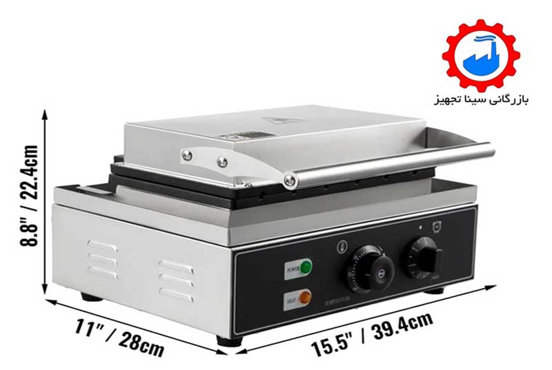 وافل ساز صنعتی طرح مربعی مدل (PFY-10-Best) - Image 2