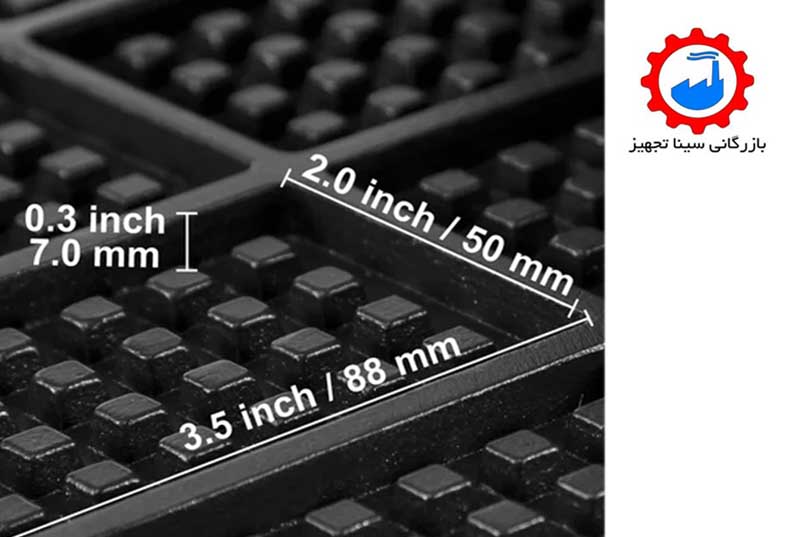 وافل ساز صنعتی طرح مربعی مدل (PFY-10-Best) - Image 3