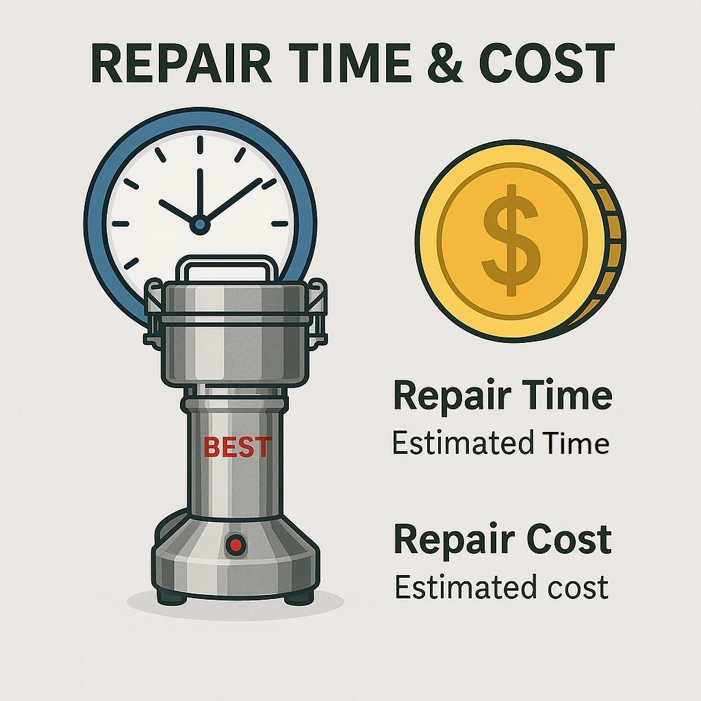 اینفوگرافیک زمان معمول تعمیر و اعلام هزینه پس از عیب‌یابی