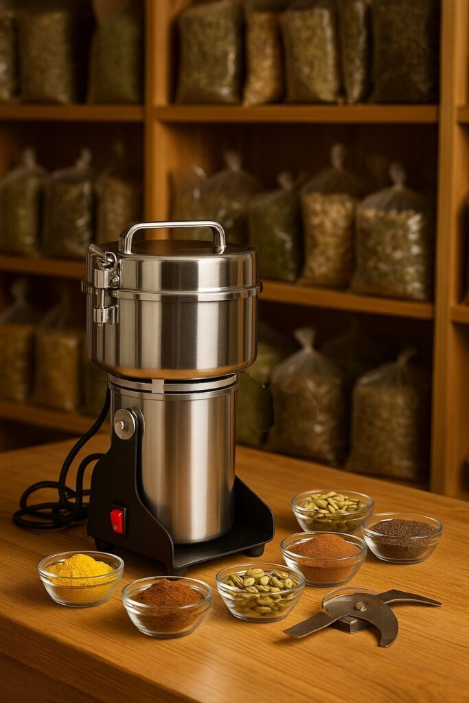 آسیاب عطاری استیل که قابلیت آسیاب ادویه جات را دارد و انتخاب اول عطاری ها است.